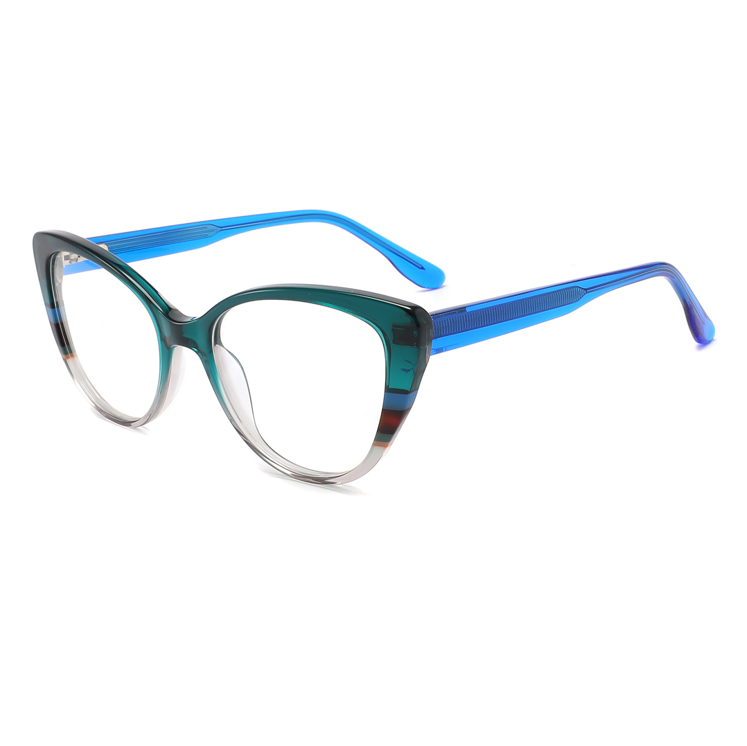 Ocean Blue Transparent Eyeglasses