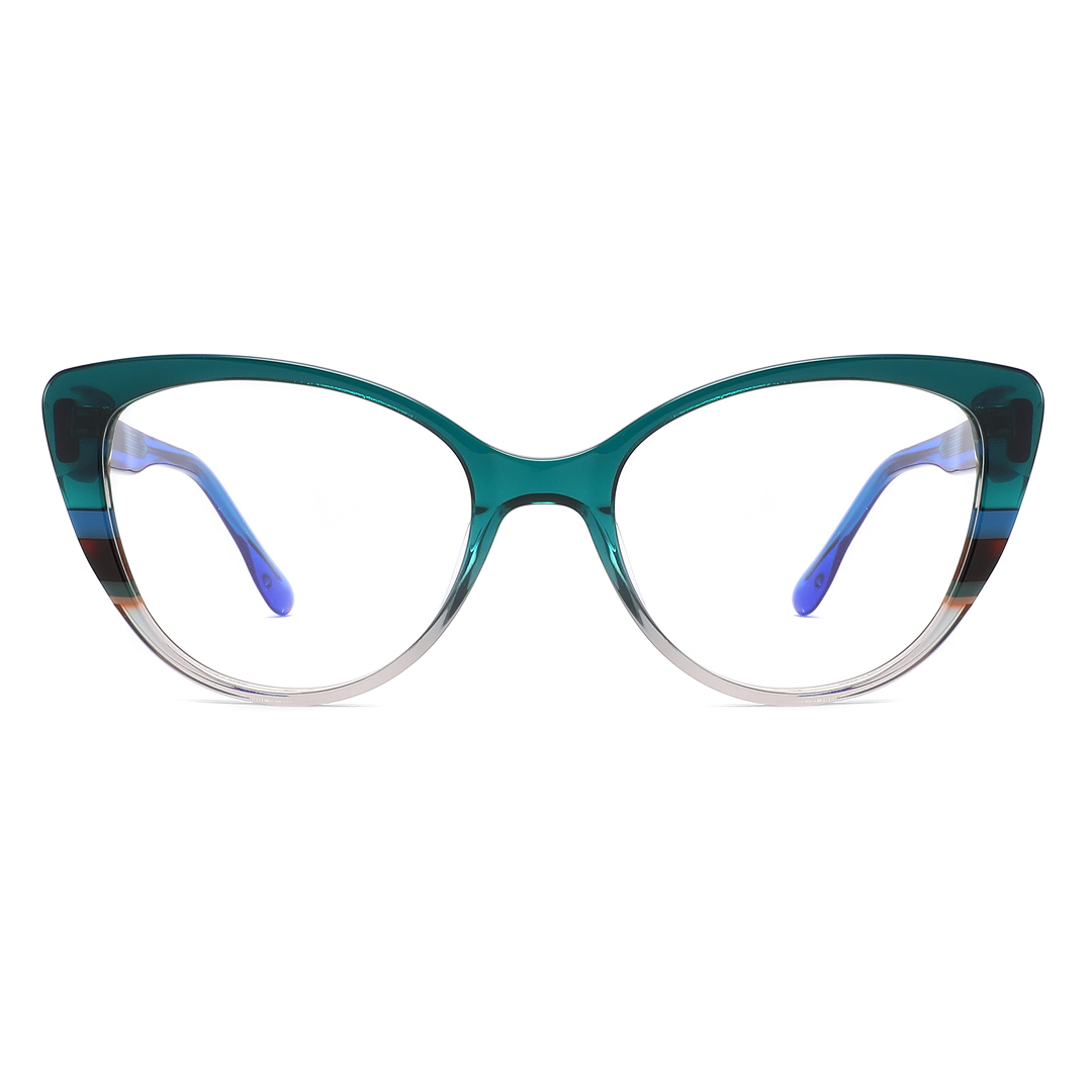 Ocean Blue Transparent Eyeglasses