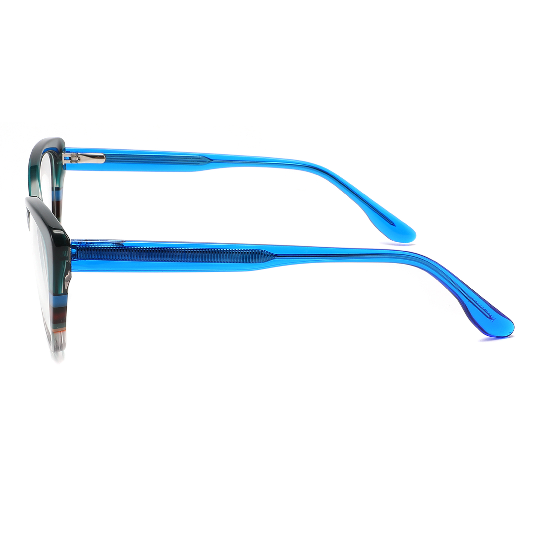 Ocean Blue Transparent Eyeglasses