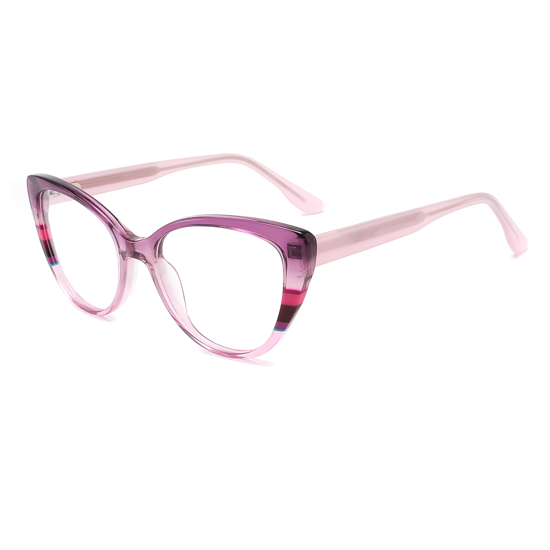Rose Pink Transparent Eyeglasses