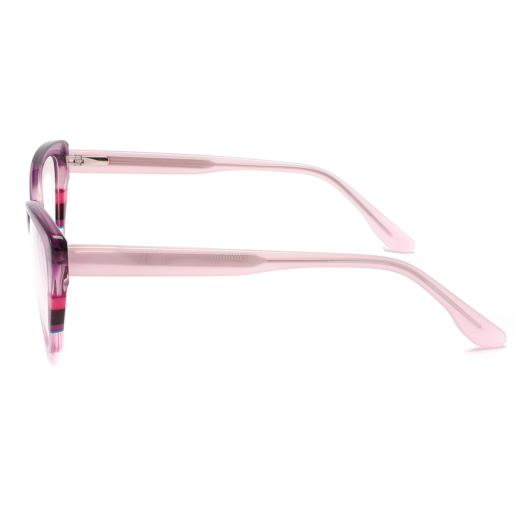 Rose Pink Transparent Eyeglasses