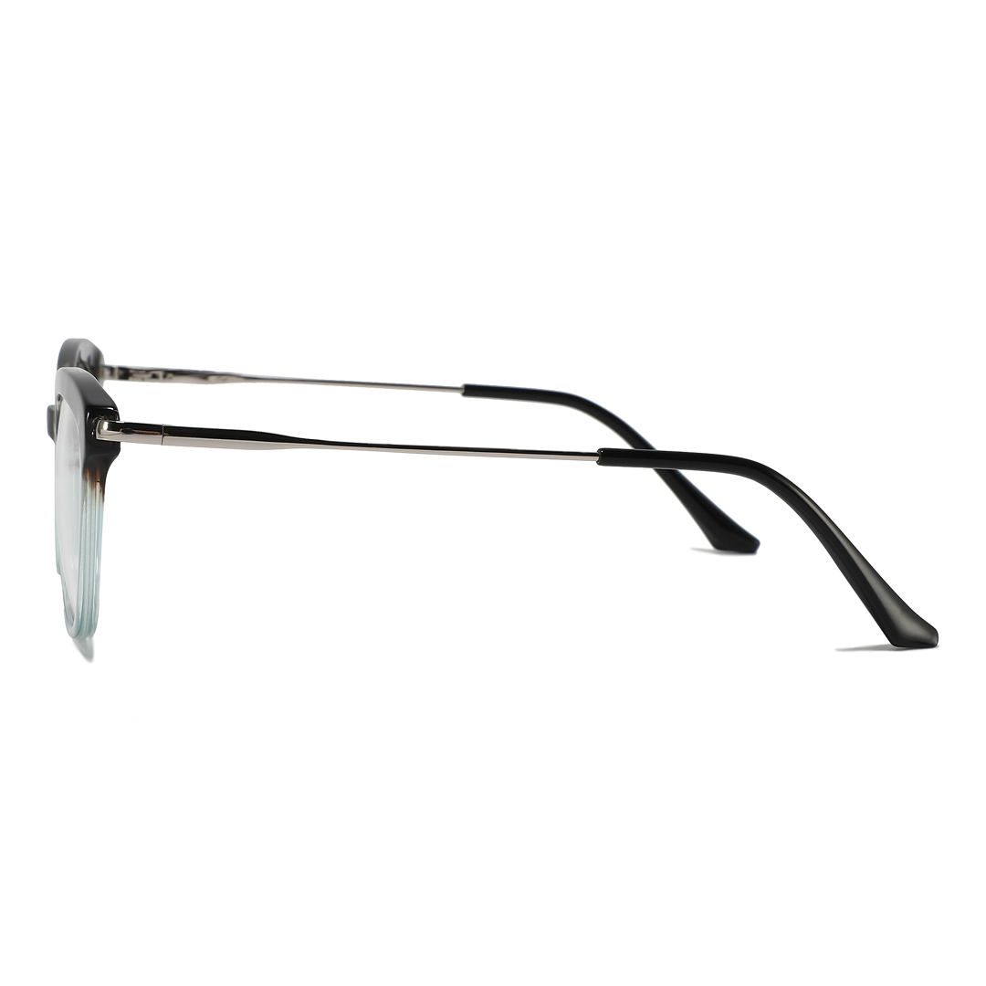 Tortoise Shell & Crystal Blue Cat-Eye Eyeglasses