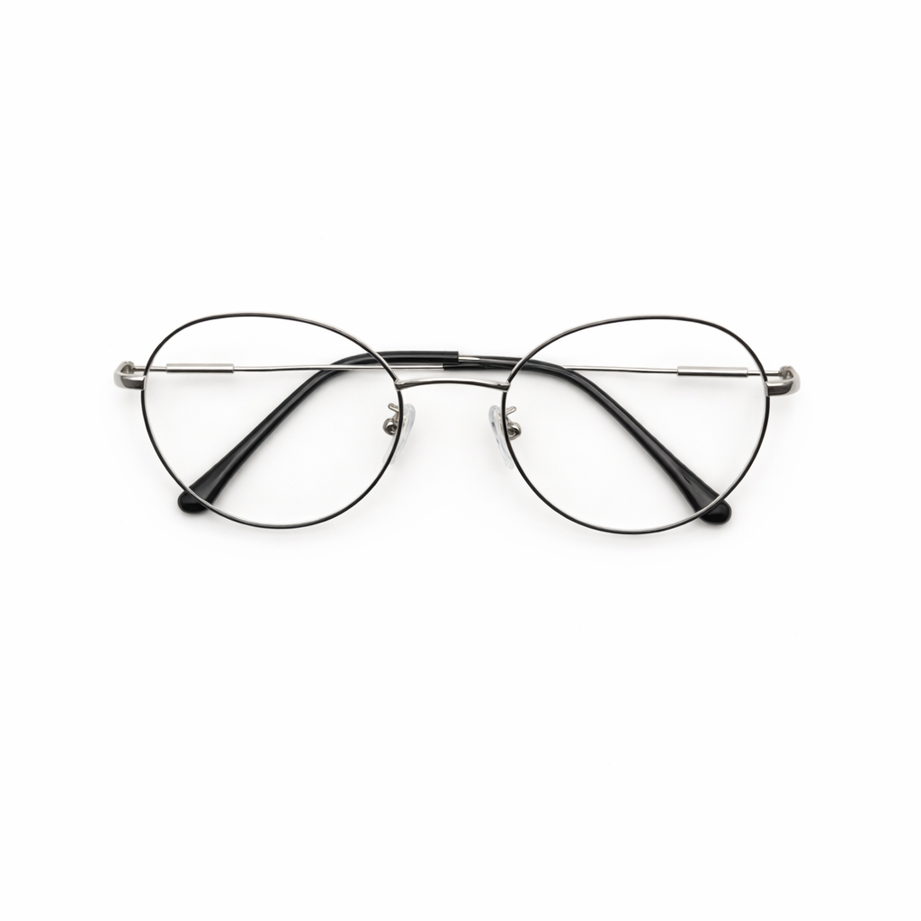 Silver Round Wire Eyeglasses