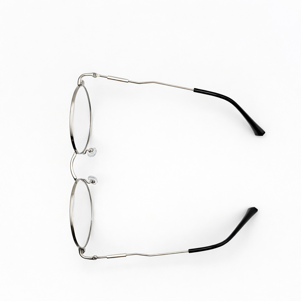 Silver Round Wire Eyeglasses