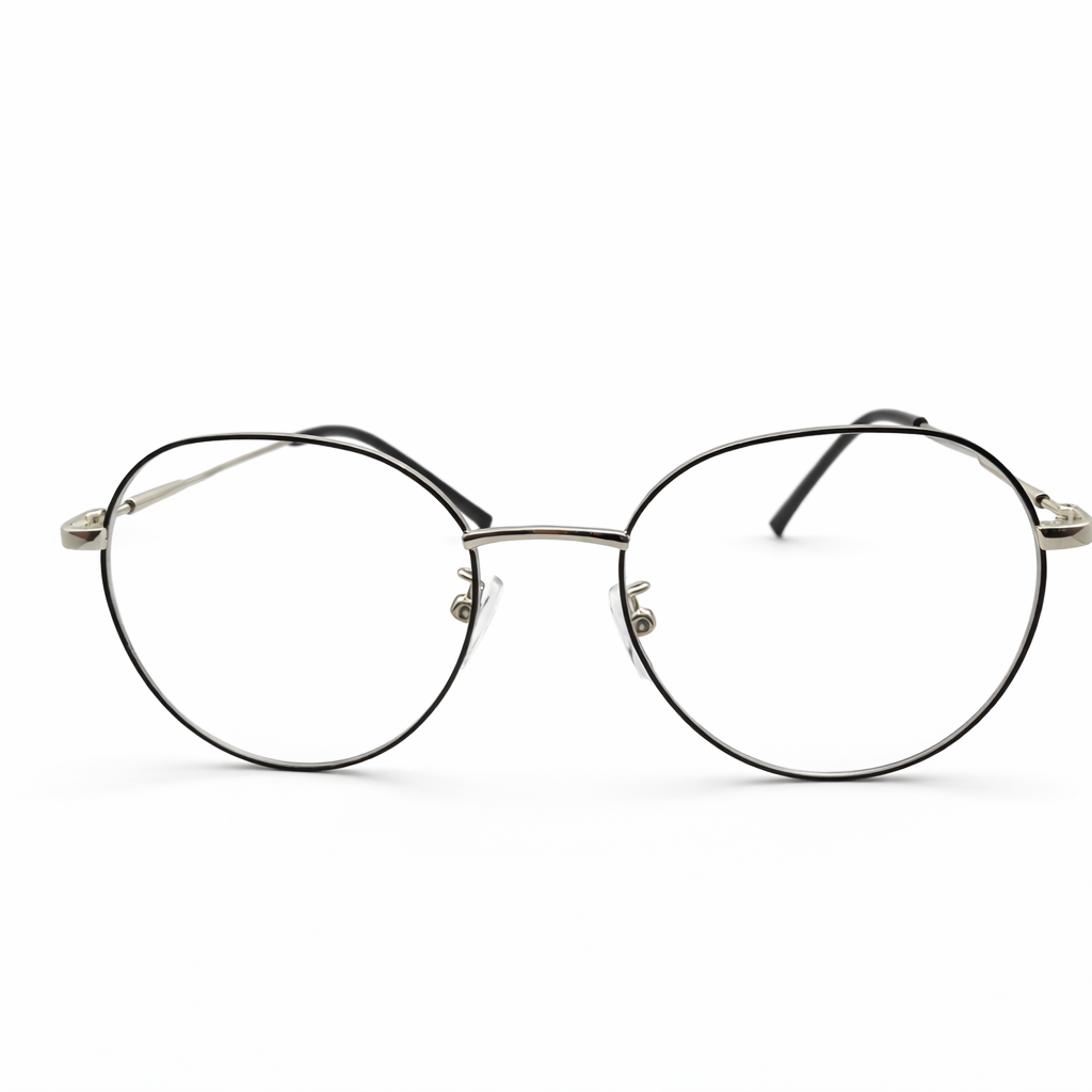 Silver Round Wire Eyeglasses
