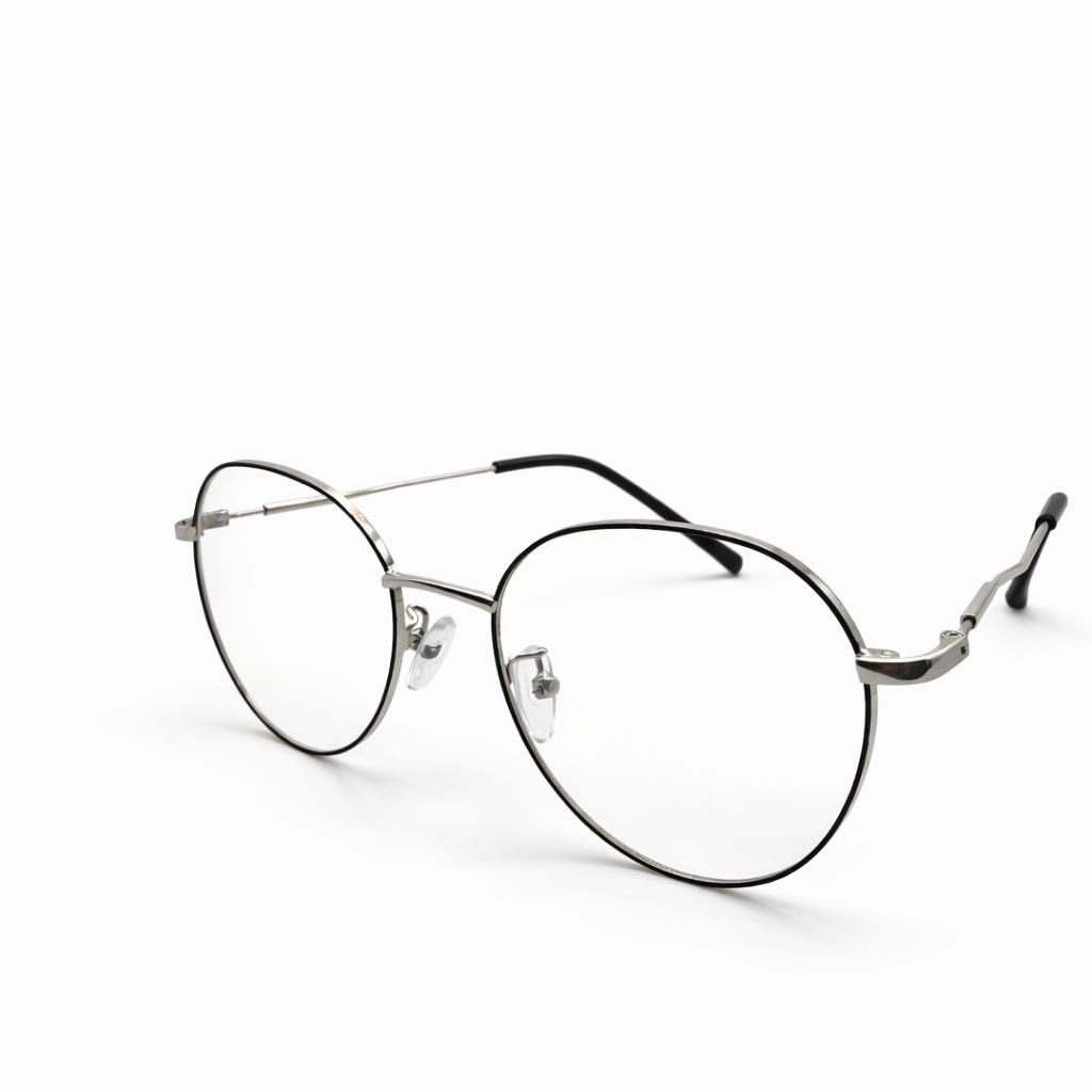 Silver Round Wire Eyeglasses