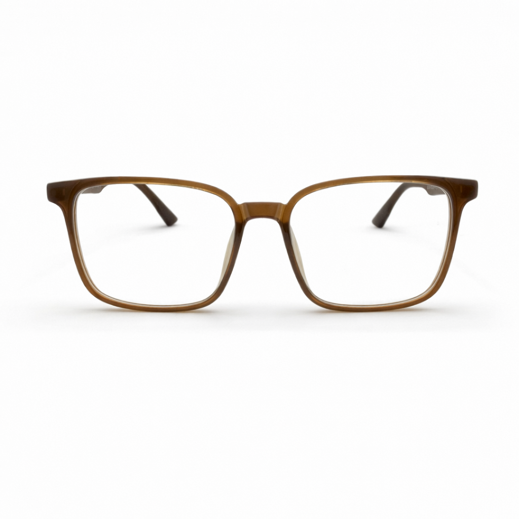 Tortoise Brown Rectangular Eyeglasses