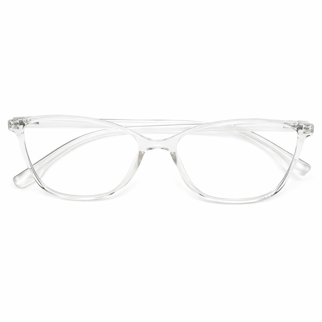 Crystal Clear Cat-Eye Eyeglasses