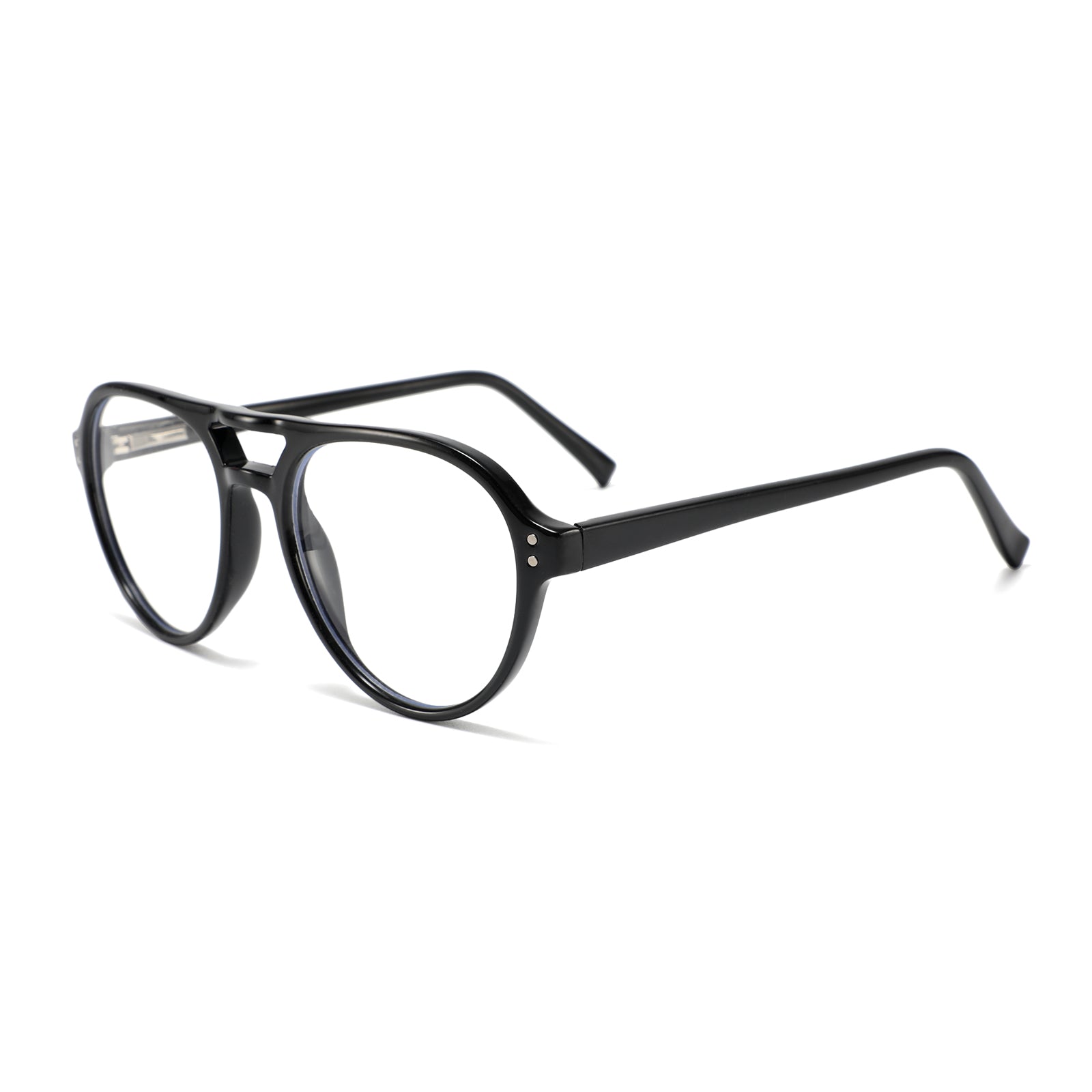 Bold Black Blue Light Glasses (Spring Hinge)