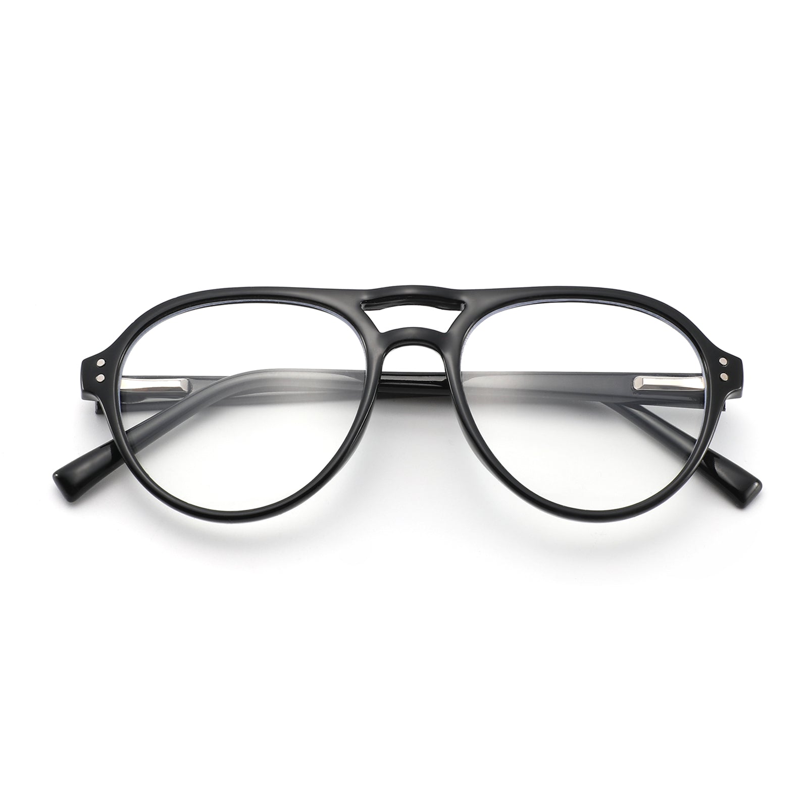 Bold Black Blue Light Glasses (Spring Hinge)